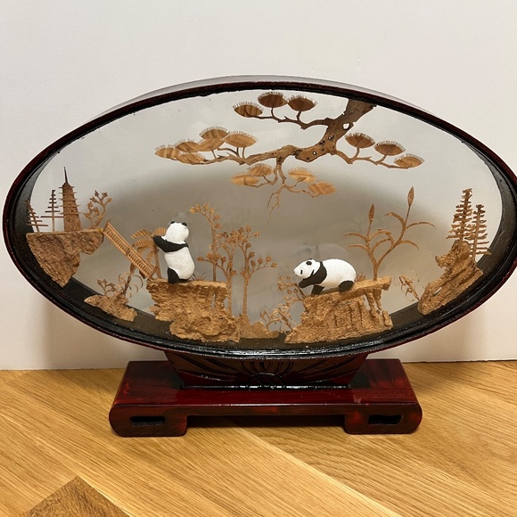 Vintage 90’s Cork Carved Scene - Picture 4 of 7